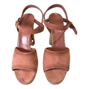 Gucci Suede Cork Platform Sandals - Size 38.5 (US 8.5)